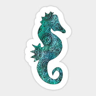 Seahorse doodle Sticker